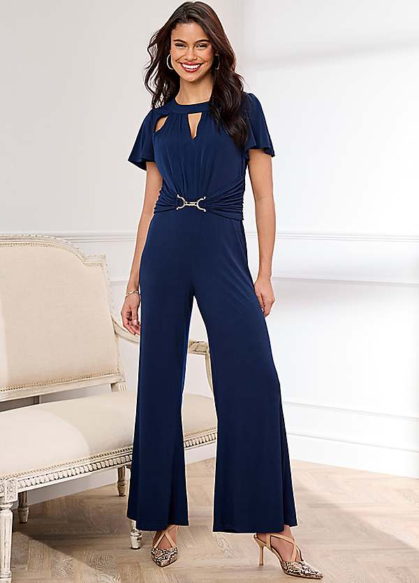 Kaleidoscope Navy Jersey Jumpsuit Grattan
