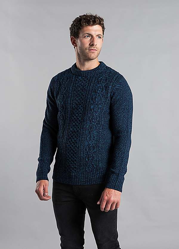 Kensington Eastside Cable Knit Crew Neck Jumper with Wool | Grattan