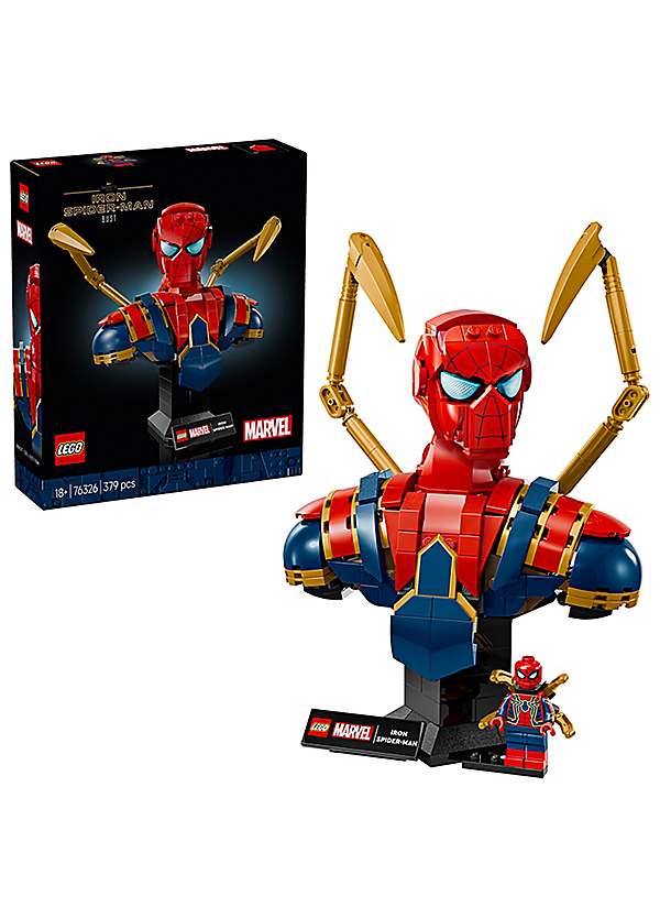 LEGO Marvel Iron Spider-Man Bust Collectible Adult Building Set