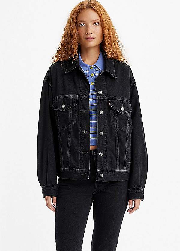 Levi's 90s Black Trucker Oversized Denim Jacket | Grattan