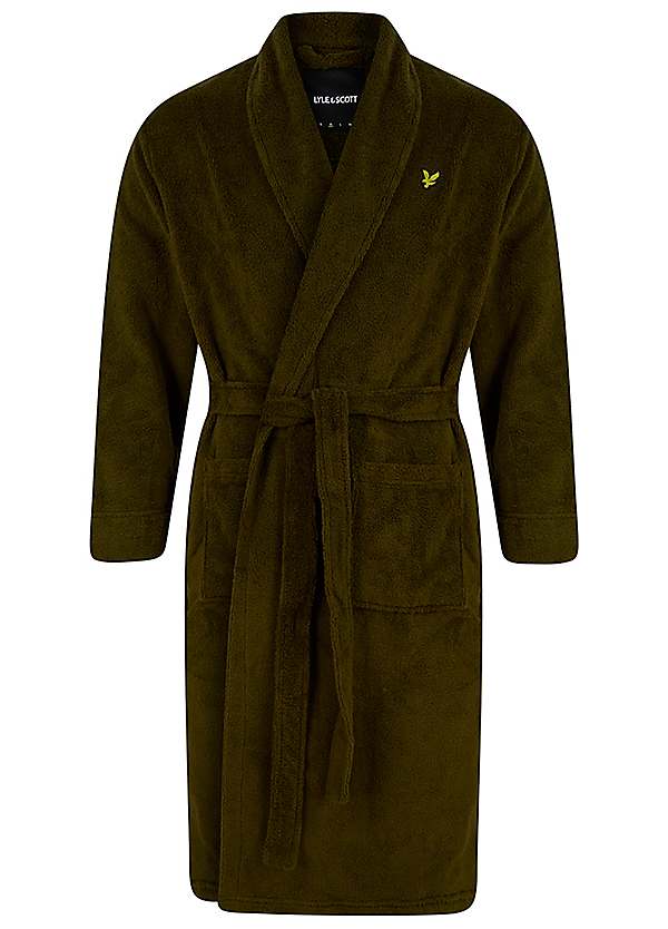 Lyle & Scott Men's Lucas Bathrobe - Dark Olive | Grattan