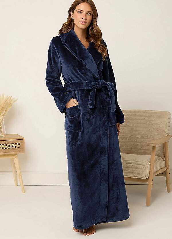 M&Co Premium Soft Touch Shawl Dressing Gown Grattan - Main Image