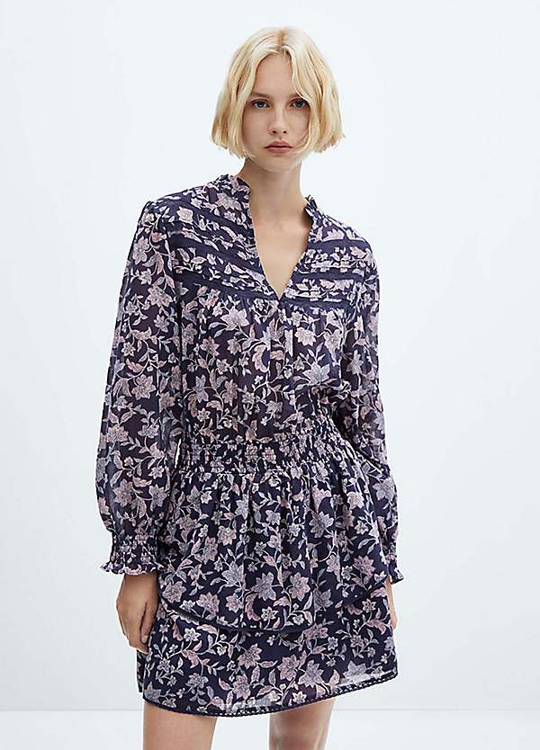 Mango Floral Print Cotton Dress | Grattan