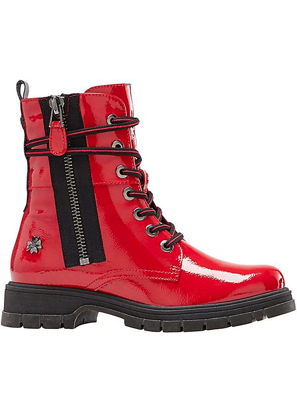 MARCO TOZZI レッド 牛革ブーツ　41 MARCO TOZZI レッド 牛革ブーツ 41