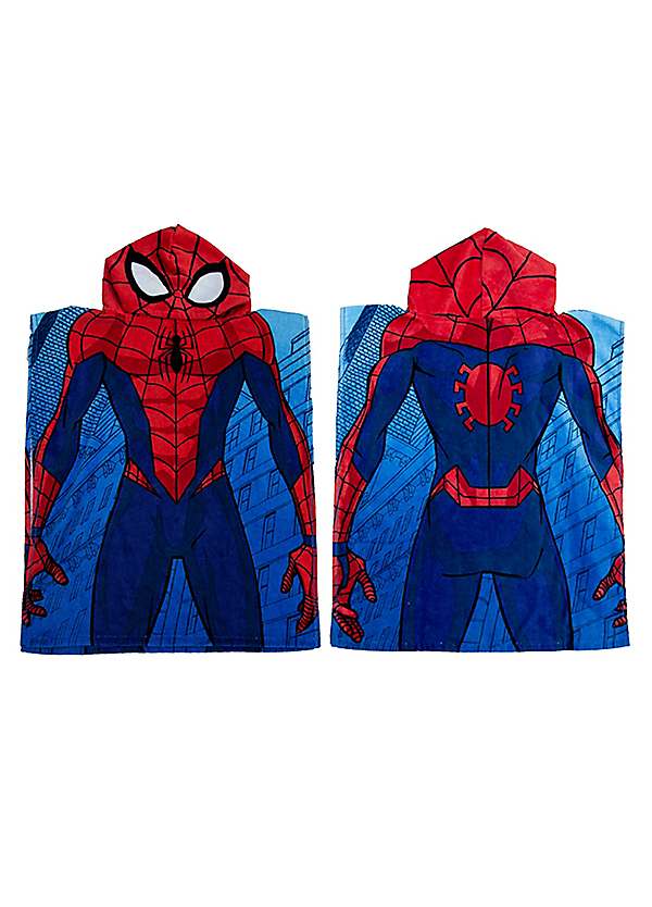 Marvel Spider Man Spider City 100 Cotton Poncho Beach Towel Grattan