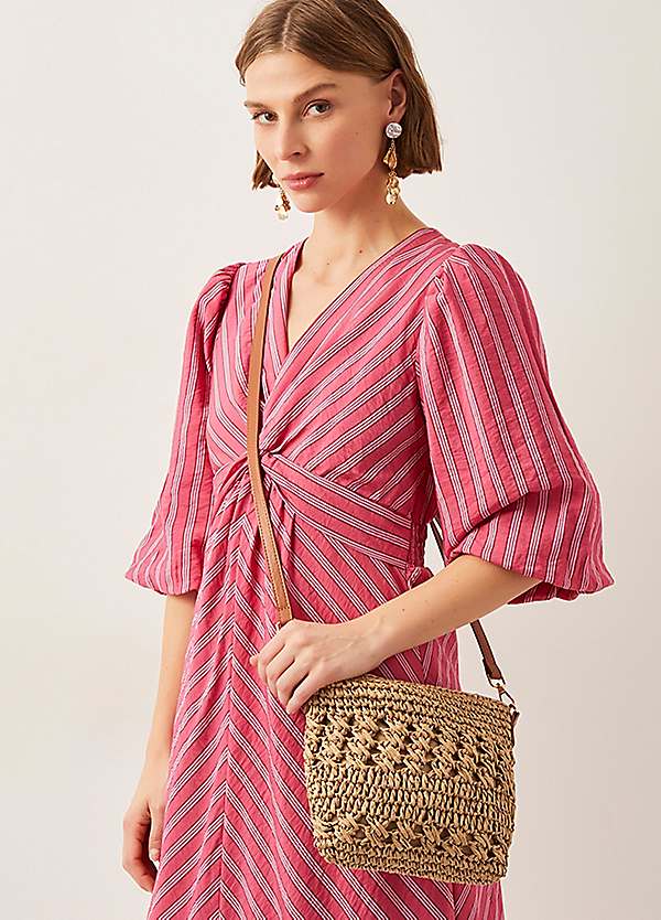 dresses chocolate brown Salome Chocolate Brown Twisted Asymmetric Maternity Midi Dress – Club L  London main image 0