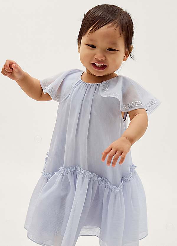 party dress monsoon Beatrice Floral Embroidered Party Dress Green | Girls' Dresses