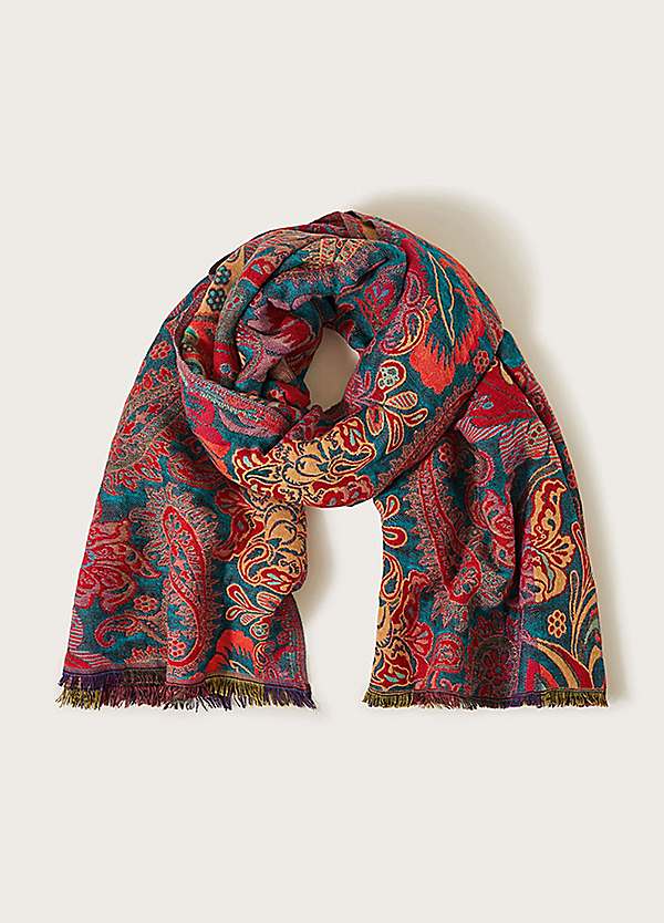 Monsoon Bright Paisley Jacquard Scarf