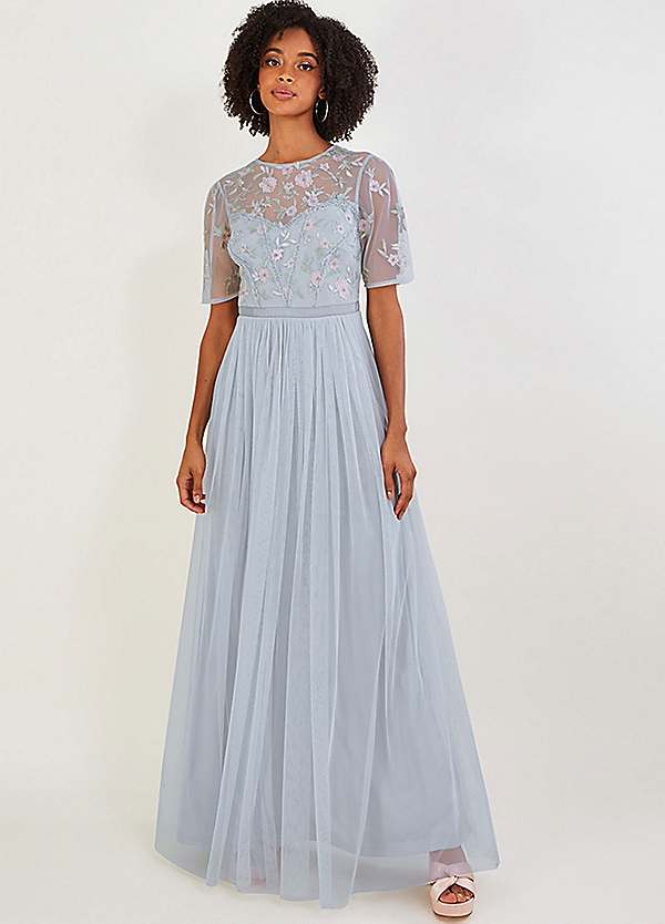 Pale grey maxi on sale dress