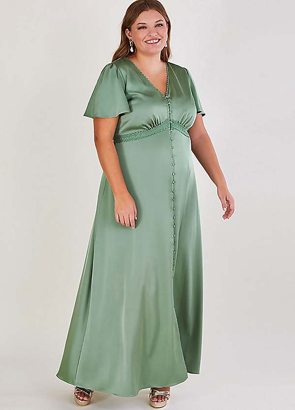 Monsoon Ivy Satin Maxi Dress | Grattan