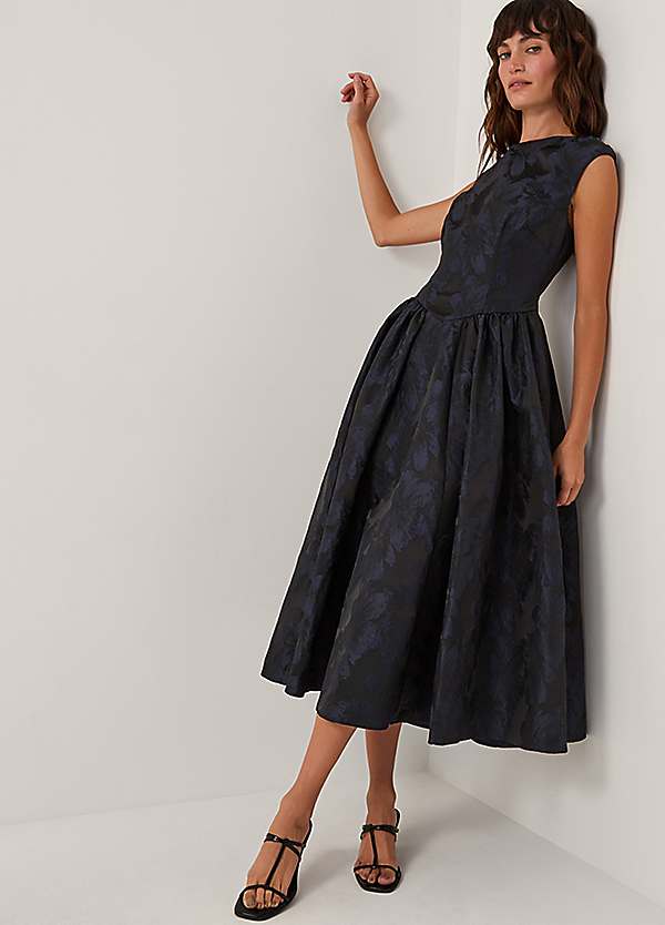 casual wedding guest dresses fall Poppy Green Floral Lace Midi Dress – Girl In Mind main image 0