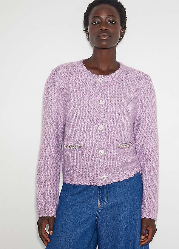 レザレクション☆ニット（春夏）☆M Monsoon Jaz Jewel Woven Knit Cardigan | Grattan
