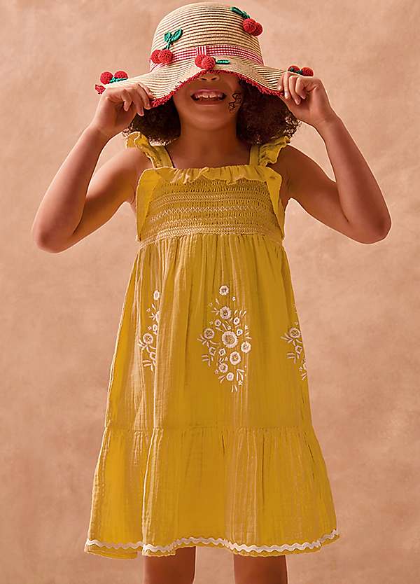 monsoon yellow embroidered dress Buy Monsoon Yellow Camellia Floral Embroidered Cross Back Dress from Next  USA