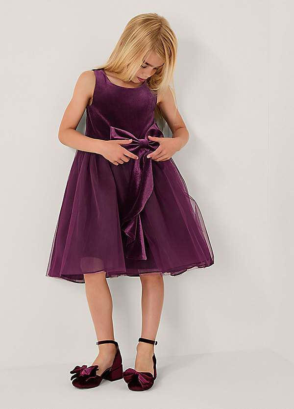 monsoon purple velvet dress Navi Embellished Velvet Dress Purple