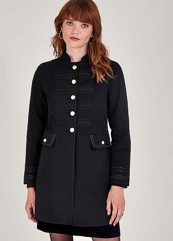 Monsoon mya military shop coat