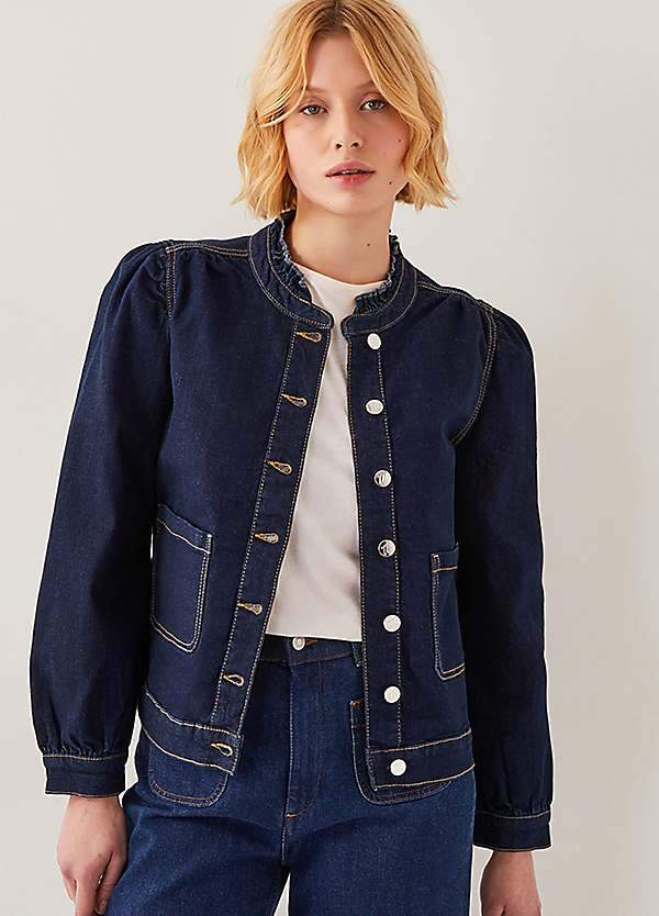 Monsoon Louisa Frill Denim Jacket | Grattan