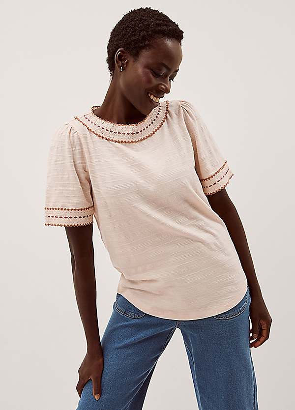 Monsoon Tina Trim Jersey T-Shirt | Grattan