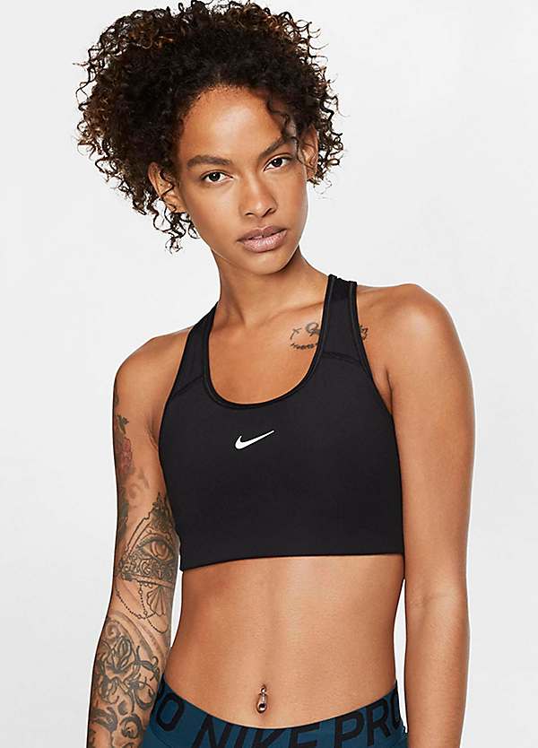nike swoosh medium impact sports bra