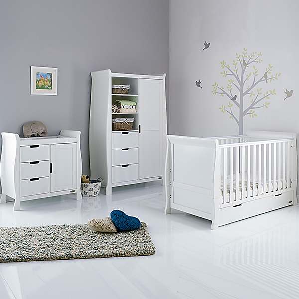 Sleigh cot bed store and changing unit