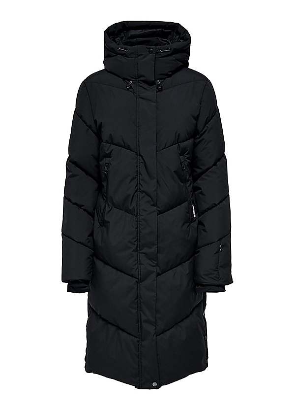 Only Harper Life Long Quilted Coat | Grattan