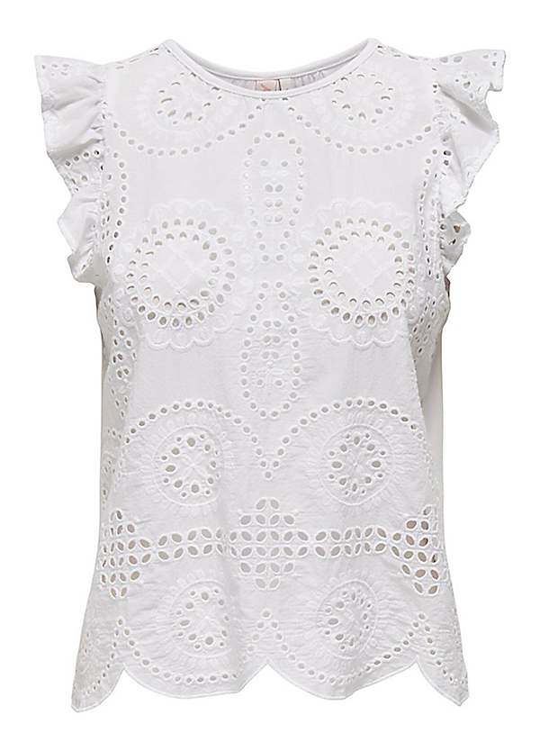Only Marga Zindy Woven Cap Sleeve Top | Grattan