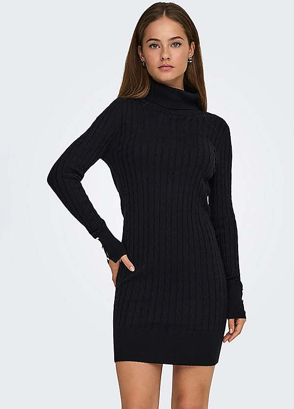 Only Turtleneck Cable Knit Dress | Grattan