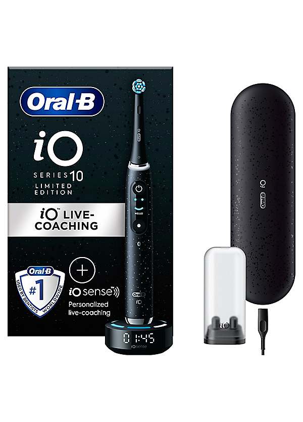 Oral B iO 10 Black Electric Toothbrush Designed By Braun | Grattan