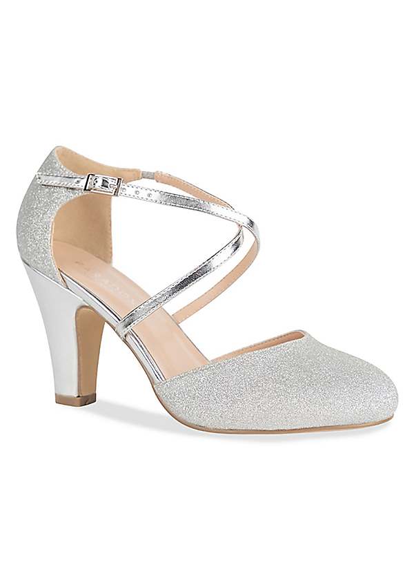 Glitter heels hot sale wide fit