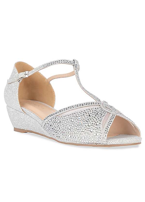 Silver deals wedges sandals