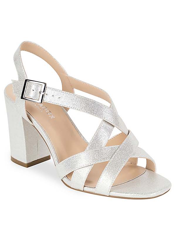 Wide fit silver online sandals