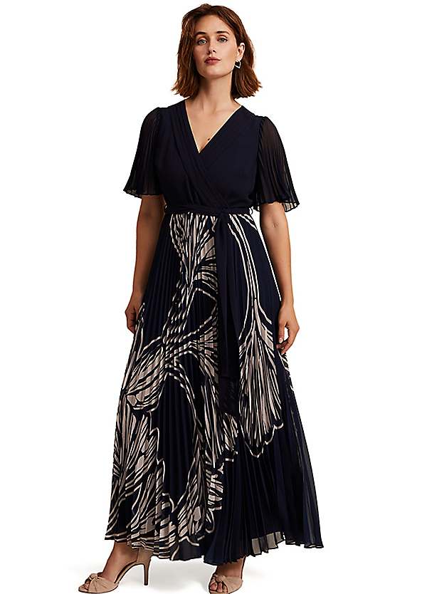Phase Eight Floral Print Pleated Midi Dress | Grattan