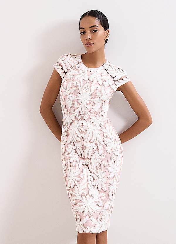 Phase Eight Karima Tapework Midi Dress | Grattan