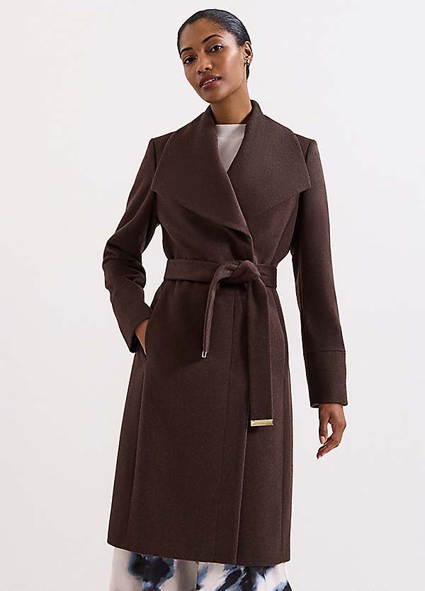 新品未使用　ウール　カシミヤ　 BELTED COAT Phase Eight Nicci Belted Coat | Grattan