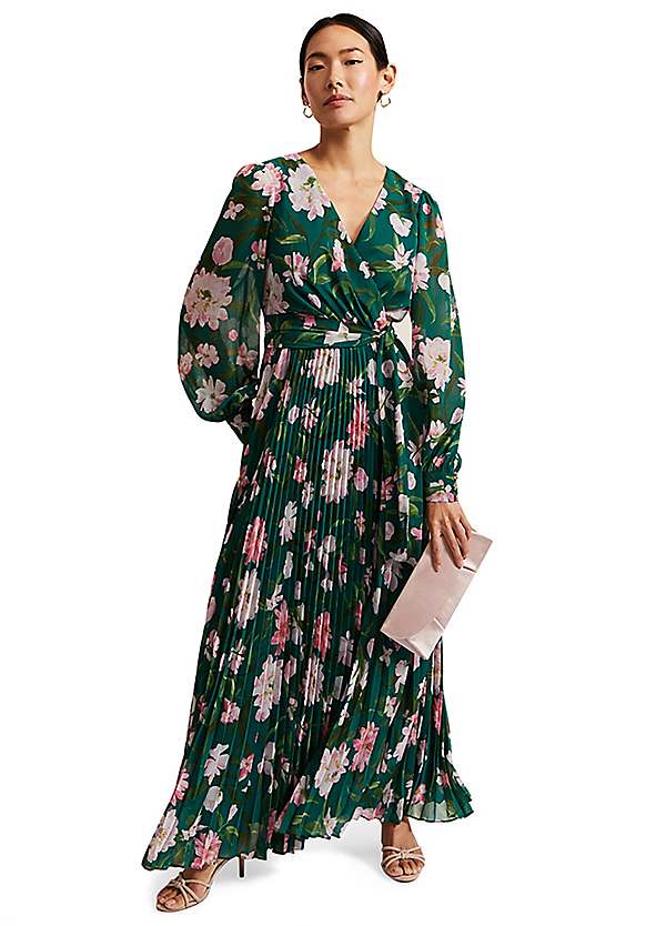 Phase Eight Rosa Floral Pleat Maxi Dress | Grattan