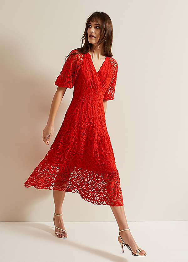 Phase Eight Senna Lace Midi Dress | Grattan