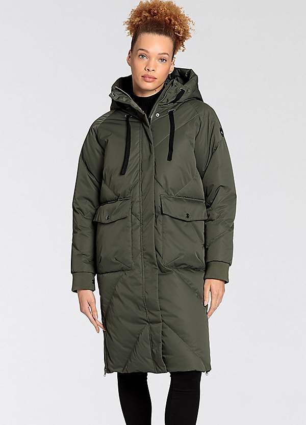 Long padded clearance down coat