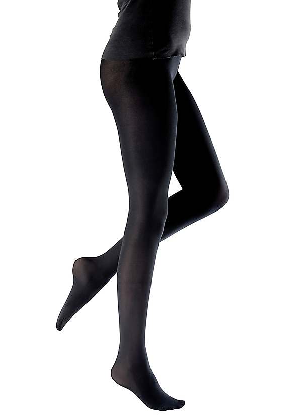 Black Soft Waist Tights by bonprix