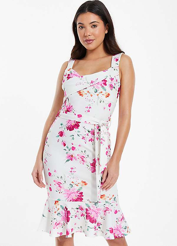 Lipsy floral outlet scuba dress