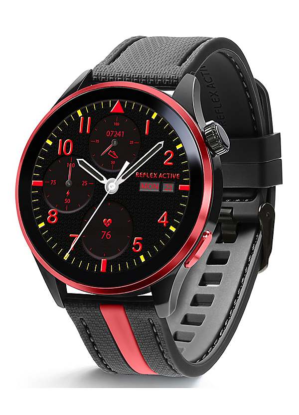 Reflex Active Series 54 AMOLED GPS Black and Red Smart Calling