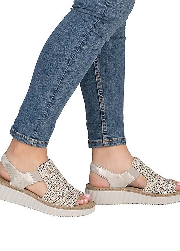 Rieker Beige Multi 69276-60 Sandals | Grattan