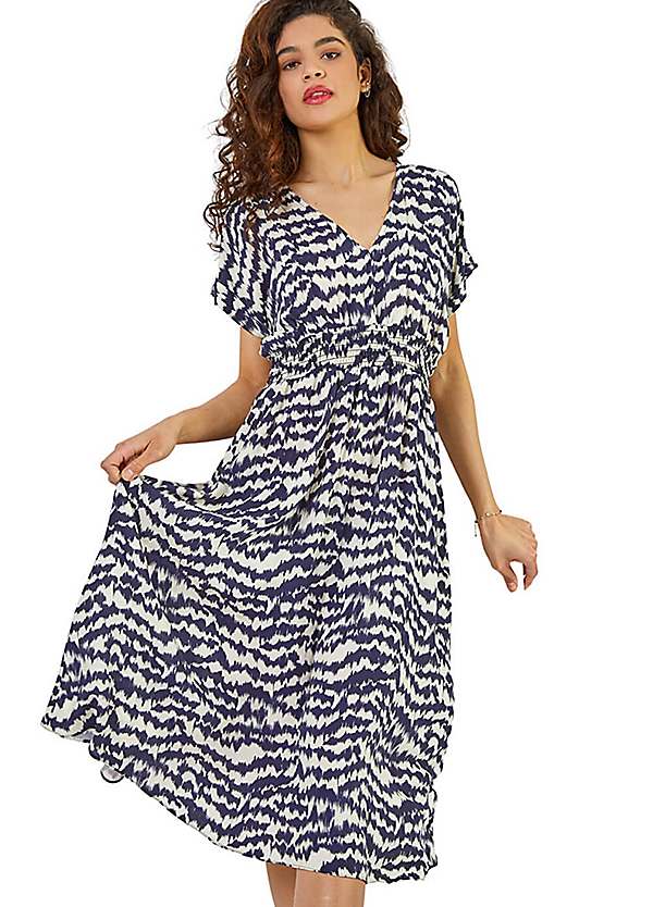 Roman Abstract Print Fit & Flare Dress | Grattan Roman Abstract Print Fit & Flare Dress | Grattan
