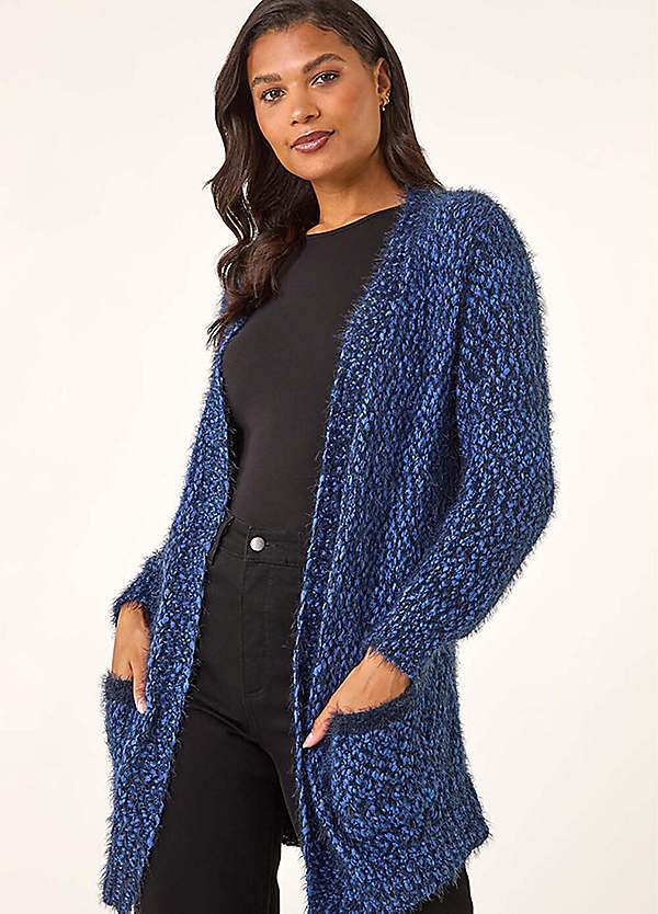 Roman Fluffy Longline Knit Cardigan | Grattan