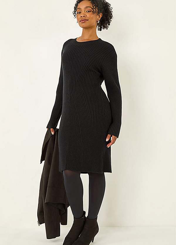 Roman Petite Ribbed Knitted Dress | Grattan