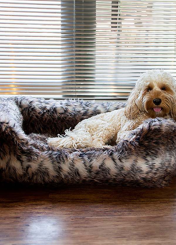 rosewood grey teddy bear cat bed