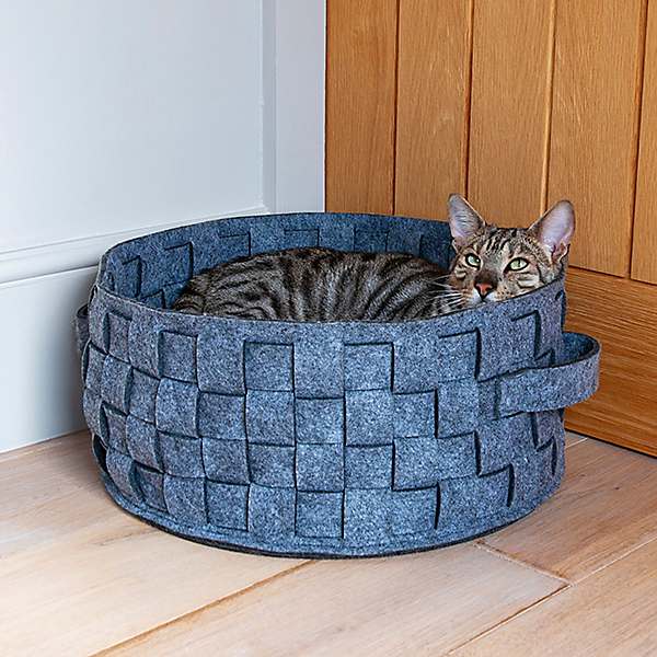 rosewood grey teddy bear cat bed