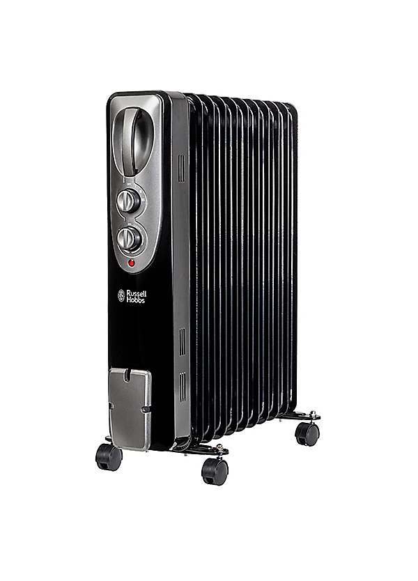 Russell Hobbs Black Oil Filled Radiator-9 Fin Grattan