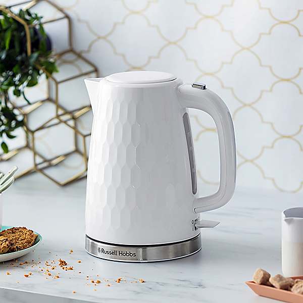 Russell Hobbs Honeycomb Textured Kettle 26050 - White