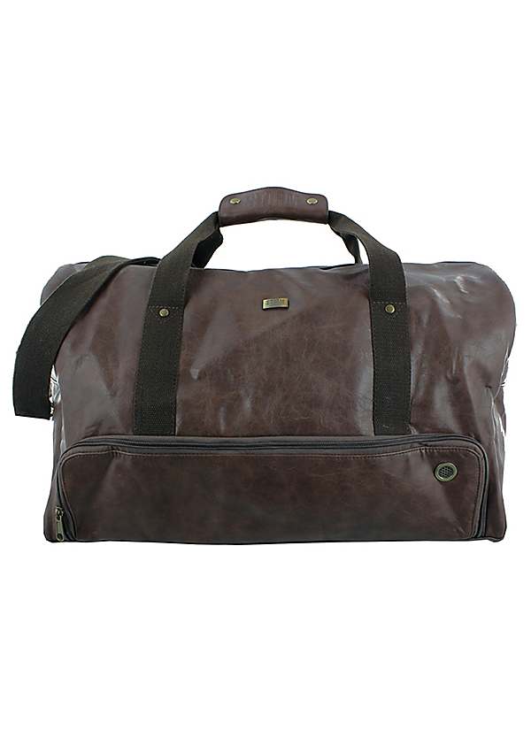 STORM London Men s Norton Brown Faux Leather Holdall Bag Grattan