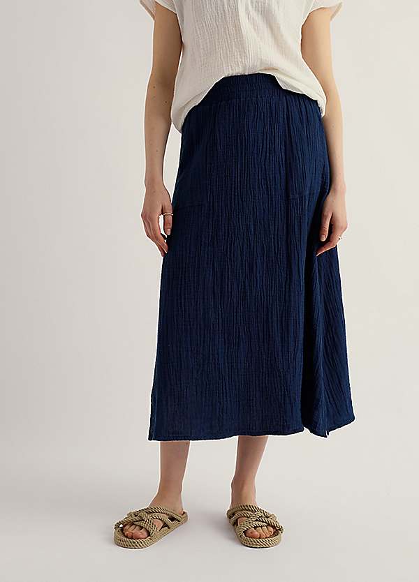 Seasalt Cornwall Blue Bee Orchid Maxi Skirt | Grattan