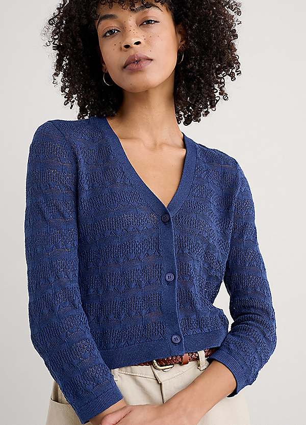 Seasalt Cornwall Blue Sweet Day Cotton Cardigan | Grattan
